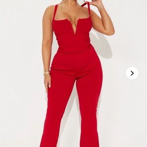 Fashion Nova Bold Red Jumpsuit